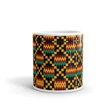 Load image into Gallery viewer, African Royal Black/Yellow Art Kente Mug