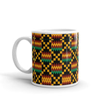 Load image into Gallery viewer, African Royal Black/Yellow Art Kente Mug
