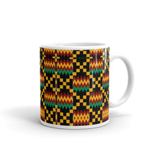 Load image into Gallery viewer, African Royal Black/Yellow Art Kente Mug
