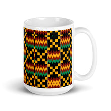 Load image into Gallery viewer, African Royal Black/Yellow Art Kente Mug
